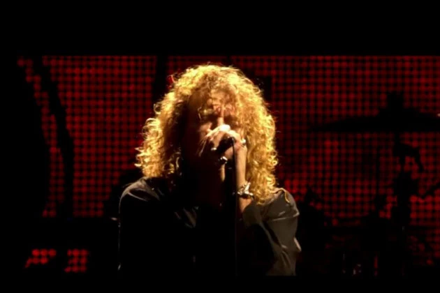 Robert Plant performing at the O2 in London